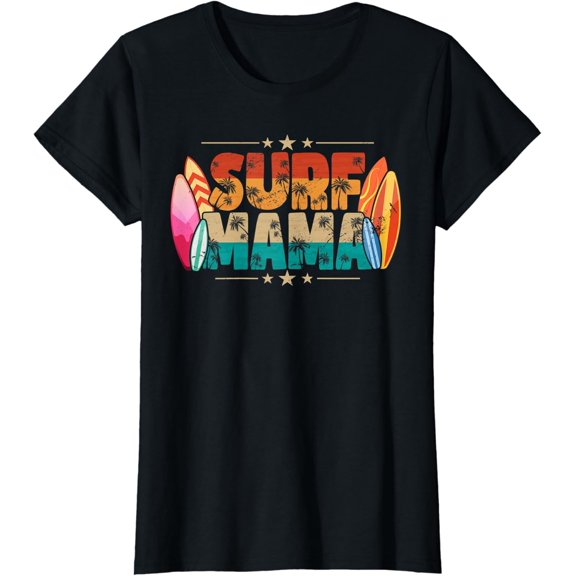 Surf Mama Surfer Mom Beach Vibes T-Shirt