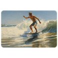thumbnail image 1 of Surf Modern Polyester Non-Slip Floor Rug Office Mat, Machine Washable Office Rugs, 1 of 6