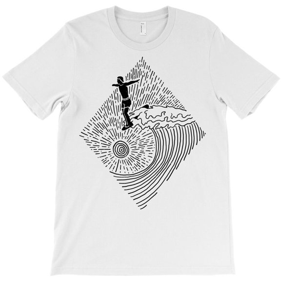 Surf Nose Themed Athletic and Water Vibe Graphic Design for a Surfer G31781 Unisex T-Shirt, Up to Size 5XL