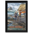 thumbnail image 1 of Surf Pacific Northwest (Oregon & Washington) Professionally Framed Art Print from Travel Artwork by Artist Paul A. Lanquist Framed Art Size: 14" x 20", 1 of 5