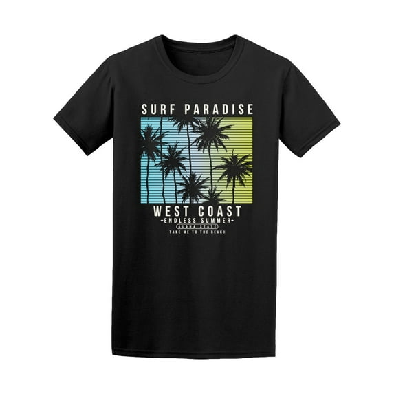 Surf Paradise West Coast Palms T-Shirt Men -Image by Shutterstock, Male x-Large