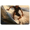 thumbnail image 1 of Surf Polyester Non-Slip Machine Washable Bath Rugs Office Mat Floor Mats, 1 of 6
