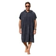 thumbnail image 1 of Surf Poncho Changing Towel Robe for Adults Men Women, Hooded Wetsuit Change Poncho for Surfing Swimming Bathing, Water Absorbent, Black, Oversized., 1 of 8