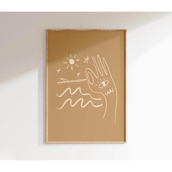 Surf Print Beach Wall Art Surf Poster Minimalist Surfing Poster Surfboard Print Cute Coastal Decor Unframed Paper Print