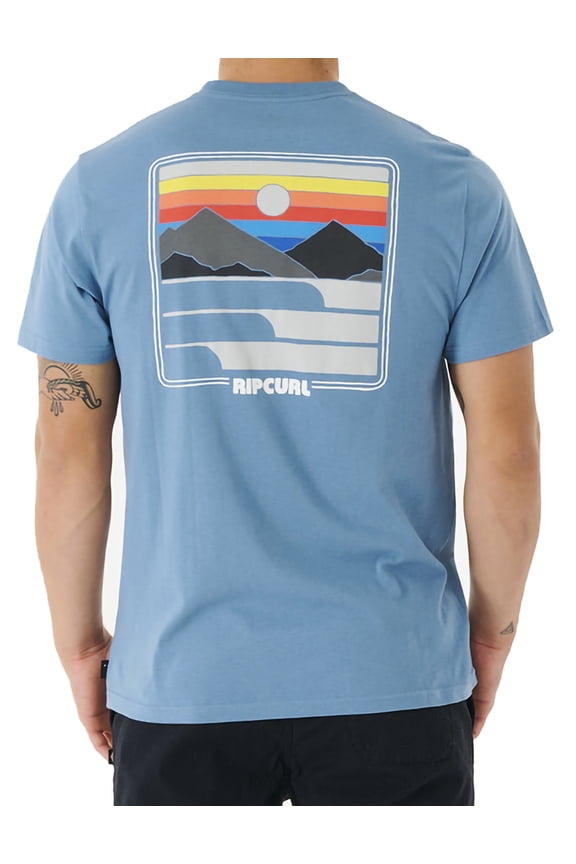 Surf Revivial Sunset Short Sleeve T-Shirt [Dusty Blue]