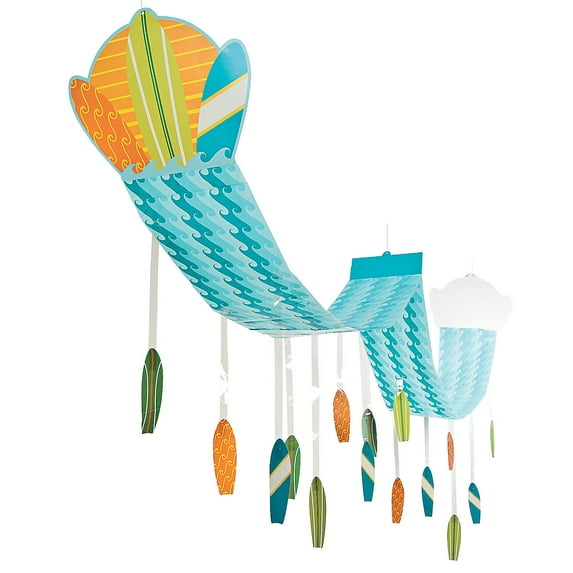 Surf'S Up Waves Ceiling Decor - Party Decor - 1 Piece