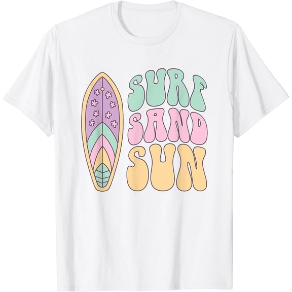 Surf Sand Sun Cute Surfboard Surfer Surf Beach T-Shirt, Vintage T-Shirt