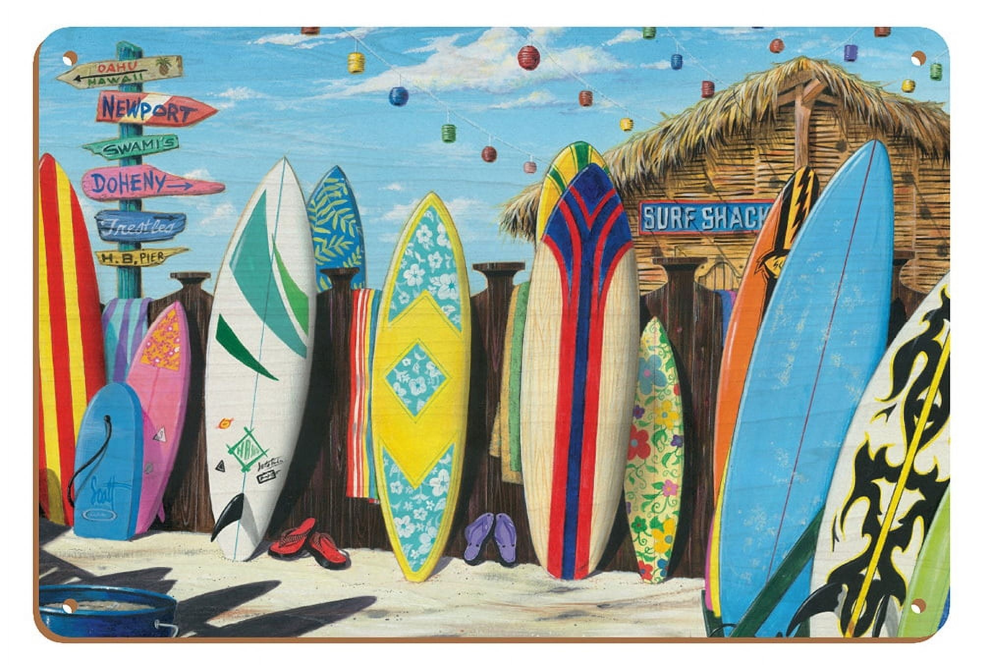 Surf Shack - Surfboard Art - From an Original Color Painting