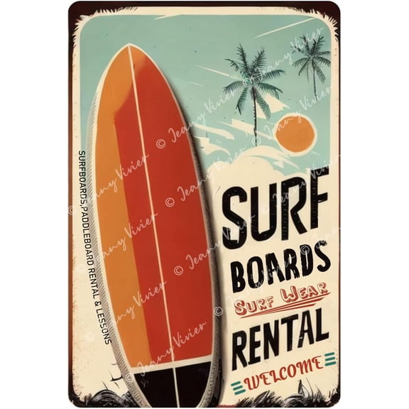 Surf Sign Surfing Sign Beach Metal Signs Beach Decorations For Home Bathroom Bedroom Living Room, Funny Garage Decor Humor Man Cave Bar Signs, Gift for Surfing Lovers, 5.5x8 Inches