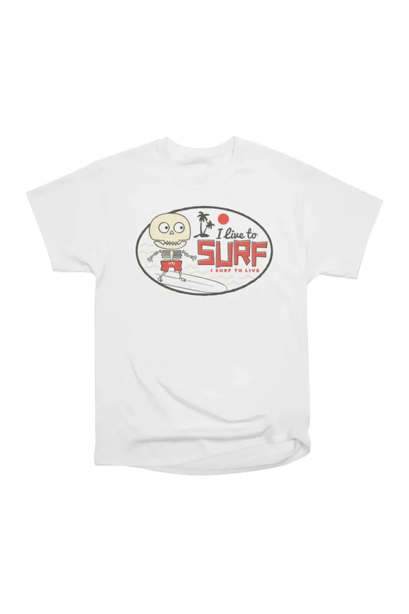 Surf Skeleton T-Shirt Tee Gift For Him Merch For Her Apparel For Friend