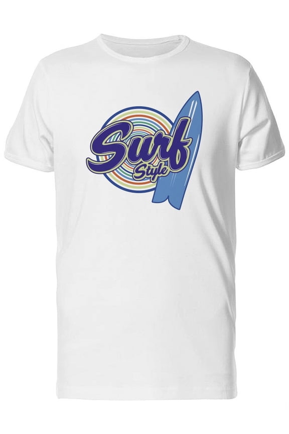 Surf Style Retro Surfboard, Surf Tee Men's -Image by Shutterstock