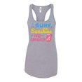 thumbnail image 1 of Surf, Sunshine, and Sangria Summer Time Beach Women's Racerback Tank Top-Heather Grey-xs, 1 of 4