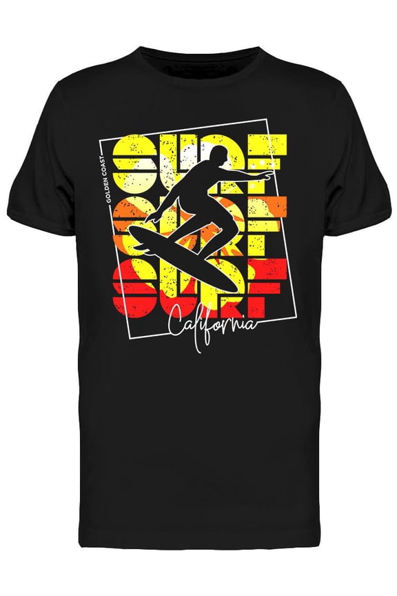 Surf Surf Surf Design T-Shirt Men -Image by Shutterstock, Male Small