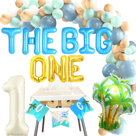 Surf Theme The Big One Birthday Decorations Balloons The Big One Surf 1st Birthday Party Backdrop First Wave Birthday Decoration Summer Beach Surfs Pool 1st Birthday