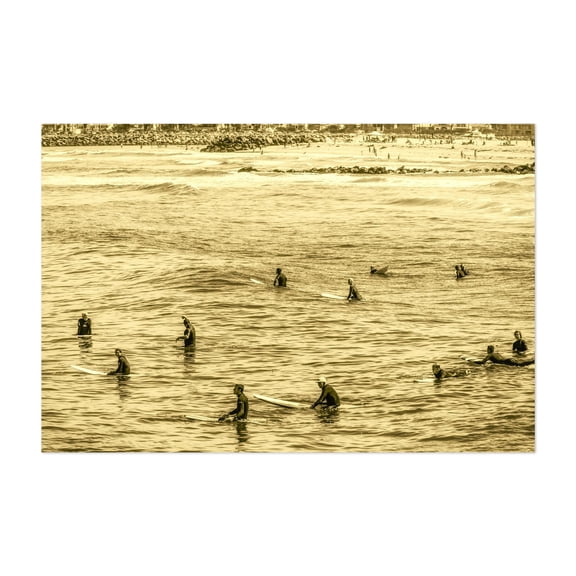 Surf Time - San Diego California Photography Surf Ocean Beach Waves Surfboard Vintage Coastal Unframed Wall Art Print 4 x 6 inches
