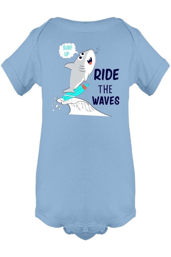 Surf Up! Ride The Waves Shark Bodysuit Infant -Image by Shutterstock, 24 Months