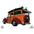 thumbnail image 1 of Surf Wagon Retro Vintage Style - 12" Vinyl Sticker Waterproof Decal, 1 of 1