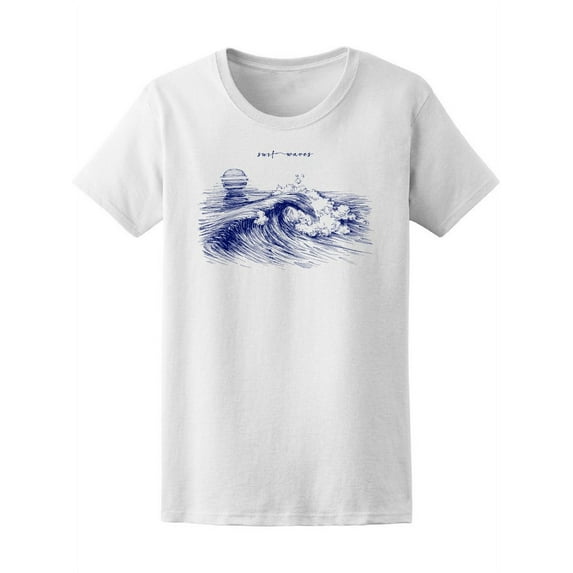 Surf Waves Vintage Sea Lovers T-Shirt Women -Image by Shutterstock, Female x-Large