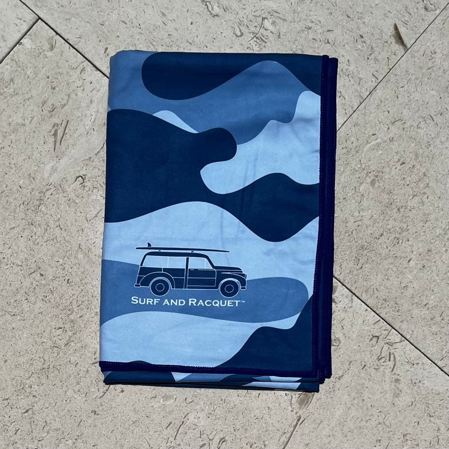 Surf and Racquet Blue Camo 35x78 Quick Dry Beach Towel
