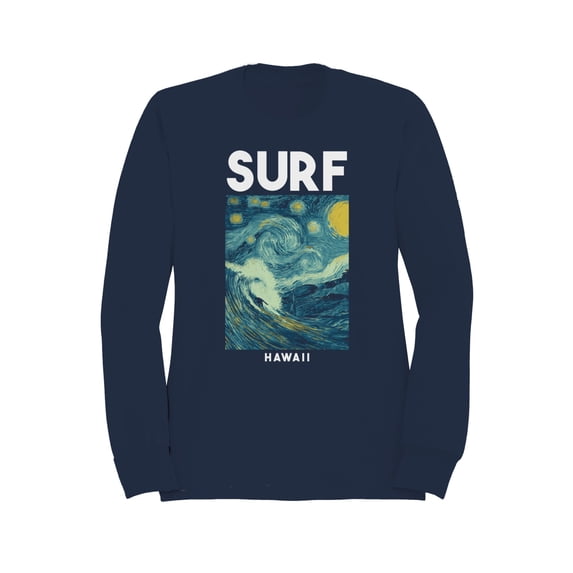 Surf in Hawaii Graphic Women's Navy Sweatshirt
