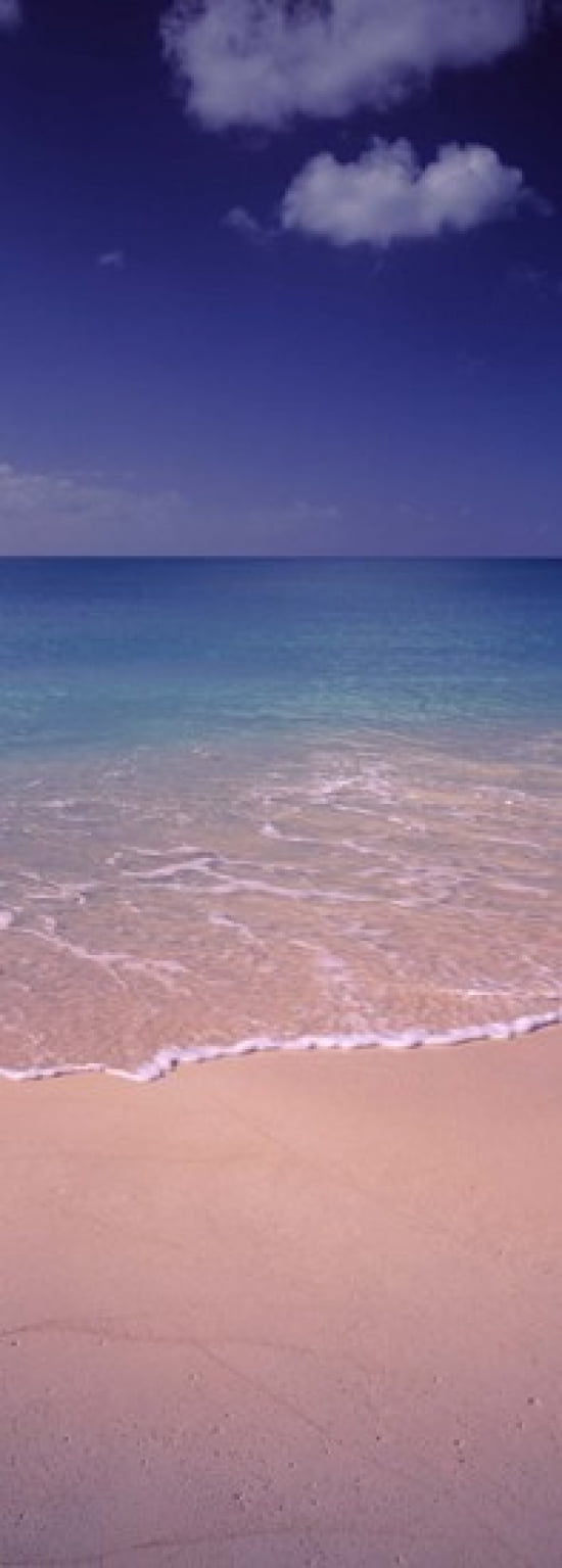 Surf on the beach Bahamas Canvas Art - Panoramic Images (36 x 13)