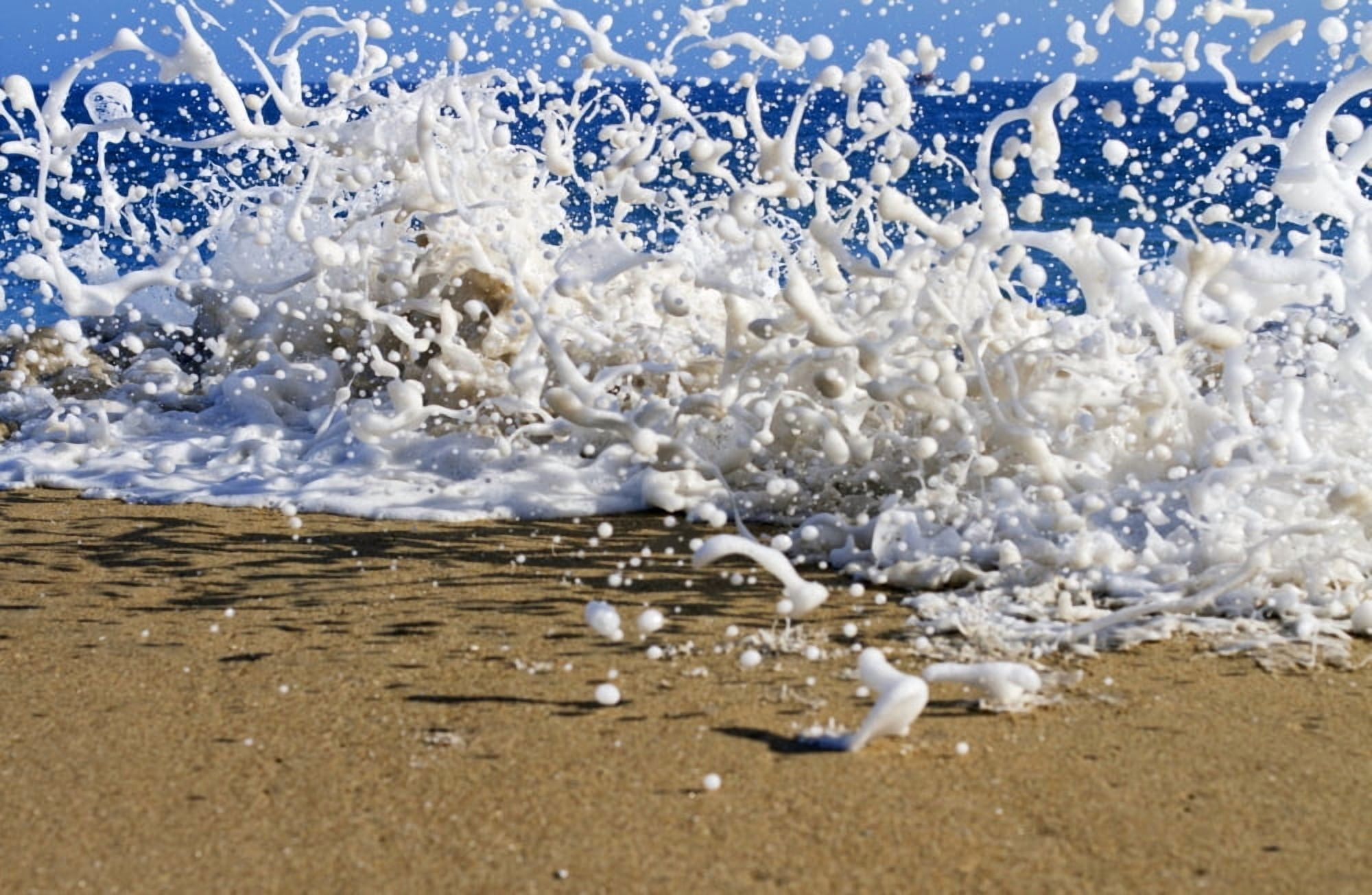 Surf on the beach Oahu Hawaii USA Canvas Art - Panoramic Images (36 x 24)