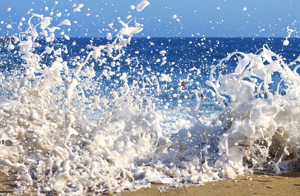 Surf on the beach Oahu Hawaii USA Canvas Art - Panoramic Images (36 x 24)