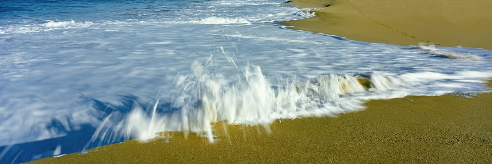 Surf on the beach Playa La Cachora Todos Santos Baja California Mexico Canvas Art - Panoramic Images (27 x 9)