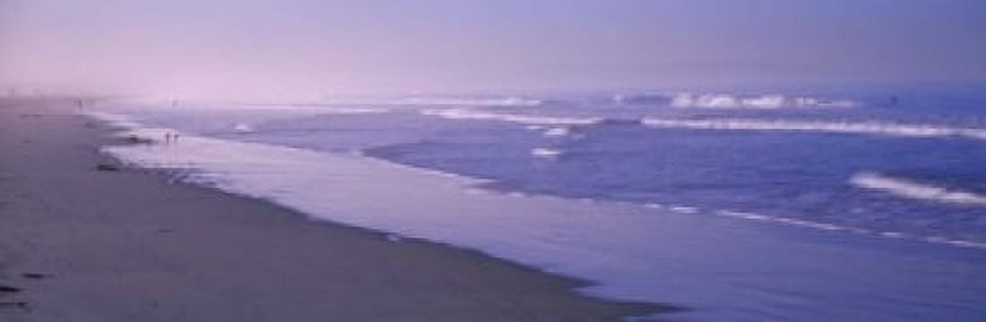 Surf on the beach Santa Monica Los Angeles County California USA Canvas Art - Panoramic Images (18 x 6)