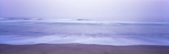 Surf on the beach at dawn Point Arena Mendocino County California USA Canvas Art - Panoramic Images (36 x 12)