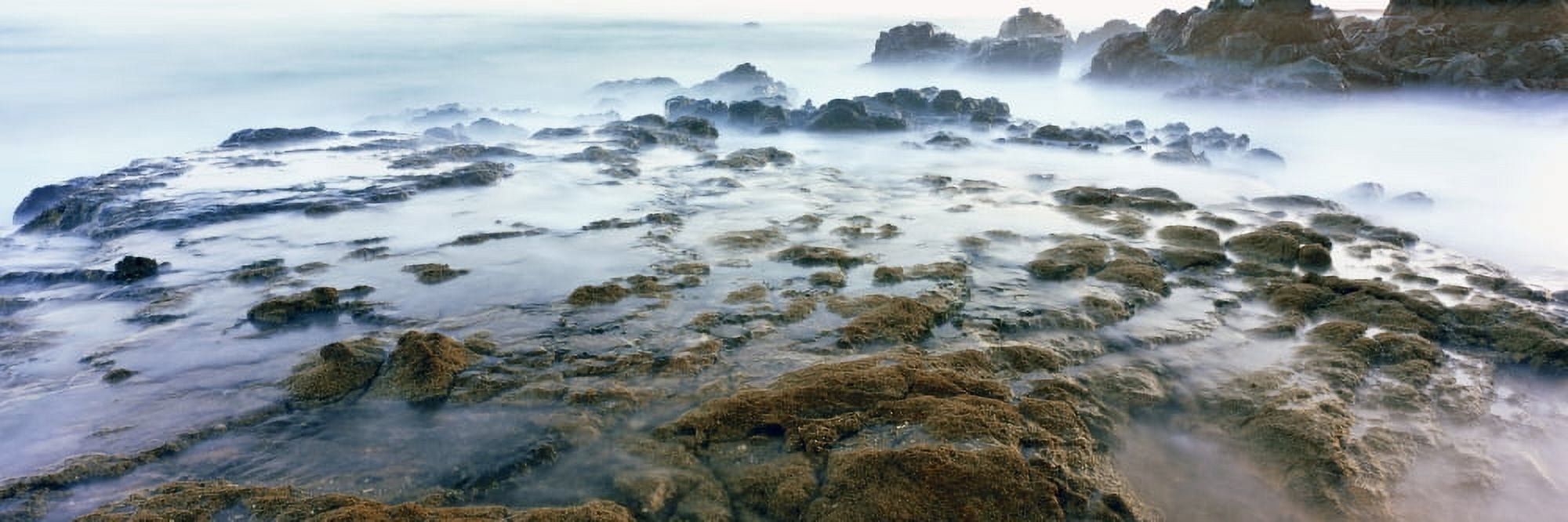 Surf on the coast during low tide Las Rocas Beach Baja California Mexico Canvas Art - Panoramic Images (27 x 9)