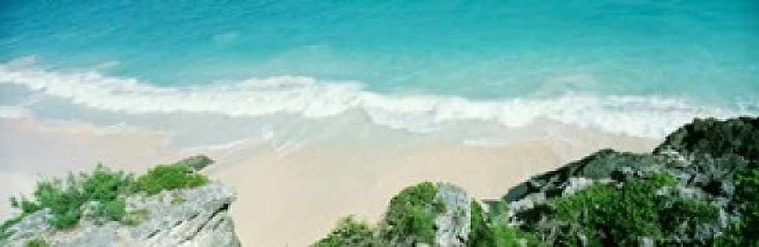 Surf on the shore Bermuda USA Canvas Art - Panoramic Images (18 x 6)