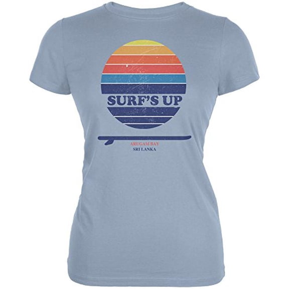 Surf's Up Arugam Bay Light Blue Juniors Soft T-Shirt - Small
