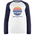 thumbnail image 1 of Surf's Up Bondi Beach Sydney Australia Mens Raglan T Shirt White-Navy 2XL, 1 of 1