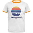 thumbnail image 1 of Surf's Up Bondi Beach Sydney Australia Mens Ringer T Shirt White-Gold SM, 1 of 1