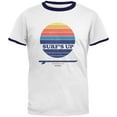 thumbnail image 1 of Surf's Up Bondi Beach Sydney Australia Mens Ringer T Shirt White-Navy MD, 1 of 1