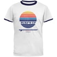 thumbnail image 1 of Surf's Up Byron Bay Australia Mens Ringer T Shirt White-Navy LG, 1 of 1