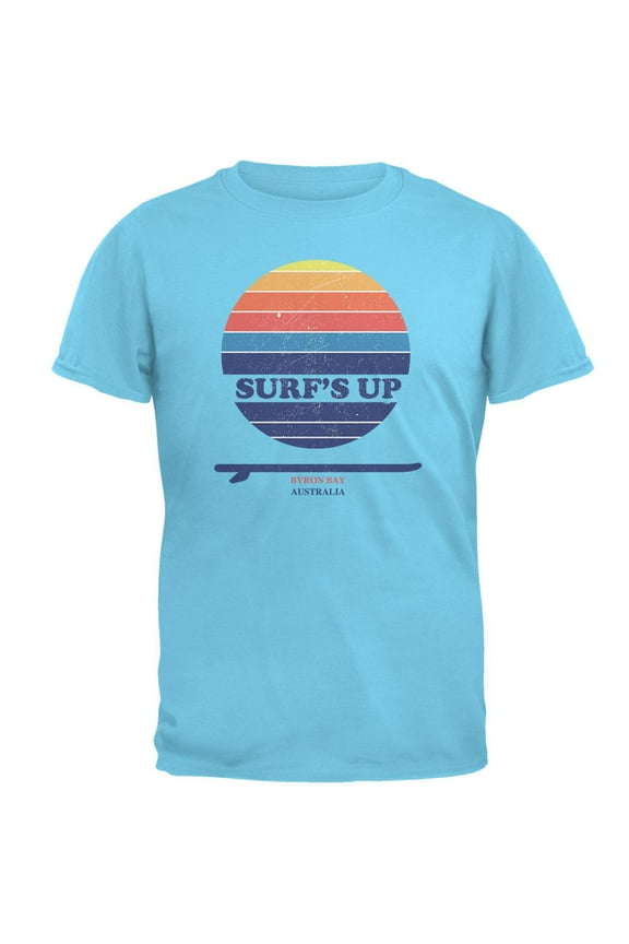 Surf's Up Byron Bay Australia Sky Adult T-Shirt - Medium