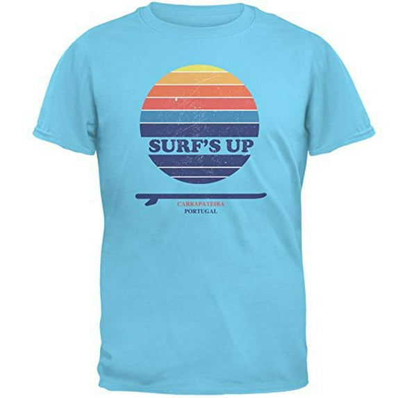 Surf's Up Carrapateira Portugal Sky Adult T-Shirt - Small