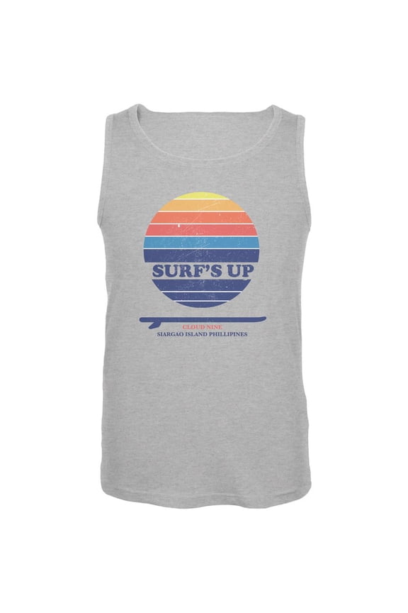 Surf's Up Cloud Nine Beach Heather Grey Adult Tank Top - Medium