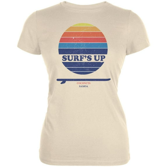 Surf's Up Coconuts Samoa Cream Juniors Soft T-Shirt - Large