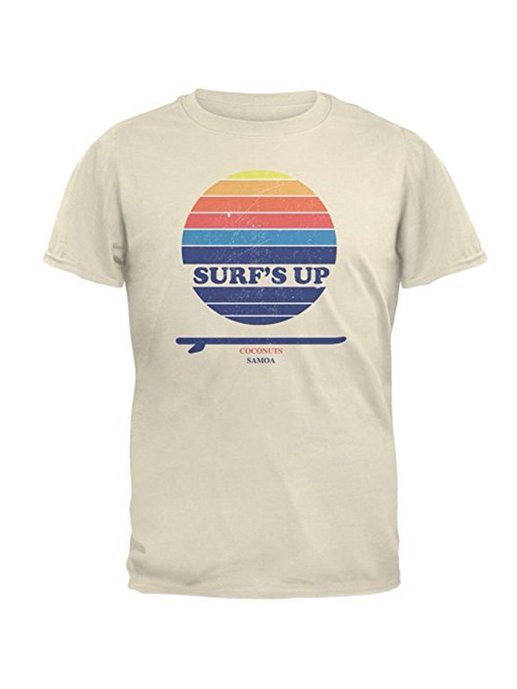 Surf's Up Coconuts Samoa Natural Adult T-Shirt - Small