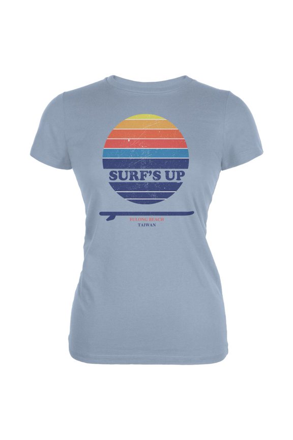 Surf's Up Furlong Beach Taiwan Juniors Soft T Shirt