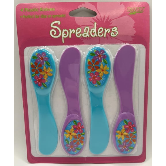 Surf's Up Hibiscus Summer Luau Beach Pool Party Favor Plastic Ware Spreaders