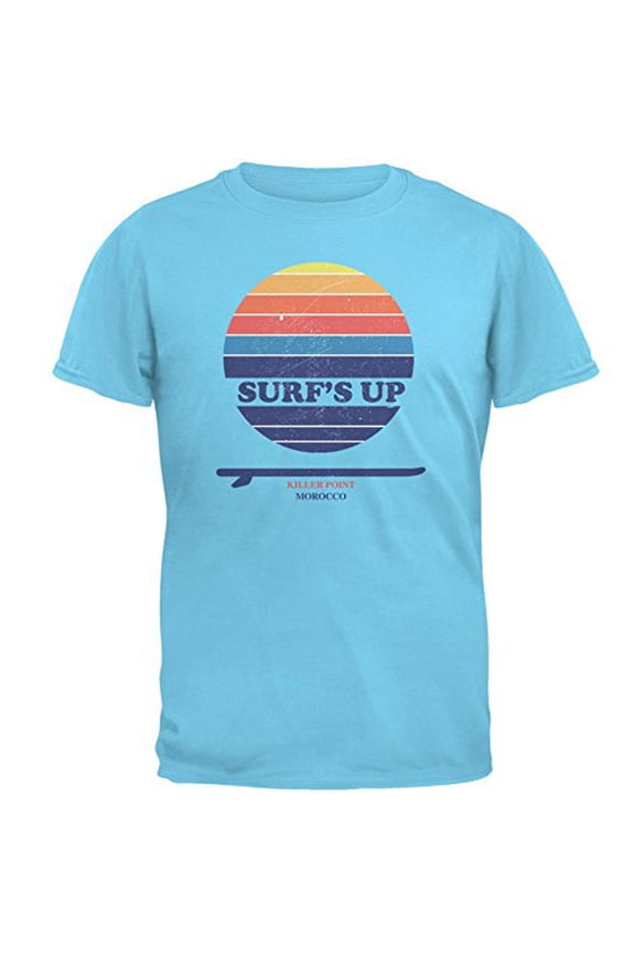 Surf's Up Killer Point Morocco Mens T Shirt Sky X-LG