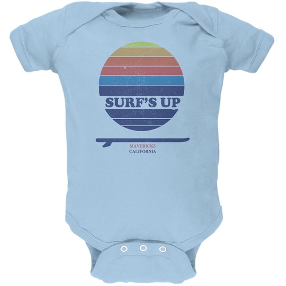Surf's Up Mavericks California Soft Baby One Piece Light Blue 12-18 M