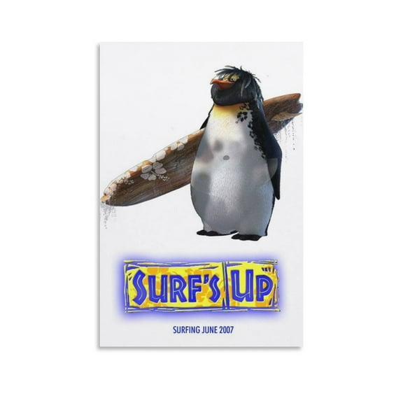 Surf's Up Movie Poster Poster Decorative Painting Canvas Wall Art Living Room Posters Bedroom Painting 24x36inch(60x90cm)