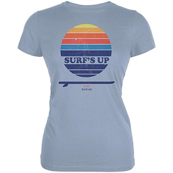 Surf's Up Oahu Hawaii Juniors Soft T Shirt