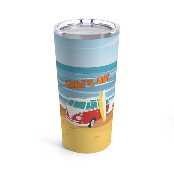 Surf's Up! Retro Tumbler, Gift for Spouse, Gift for Friend, 20oz Cup
