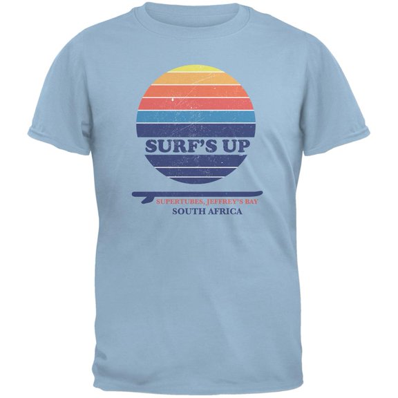 Surf's Up Supertubes Beach Light Blue Adult T-Shirt - Small